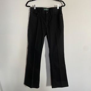 Ralph Lauren Petite Bootcut Jeans | Black 99% Cotton
